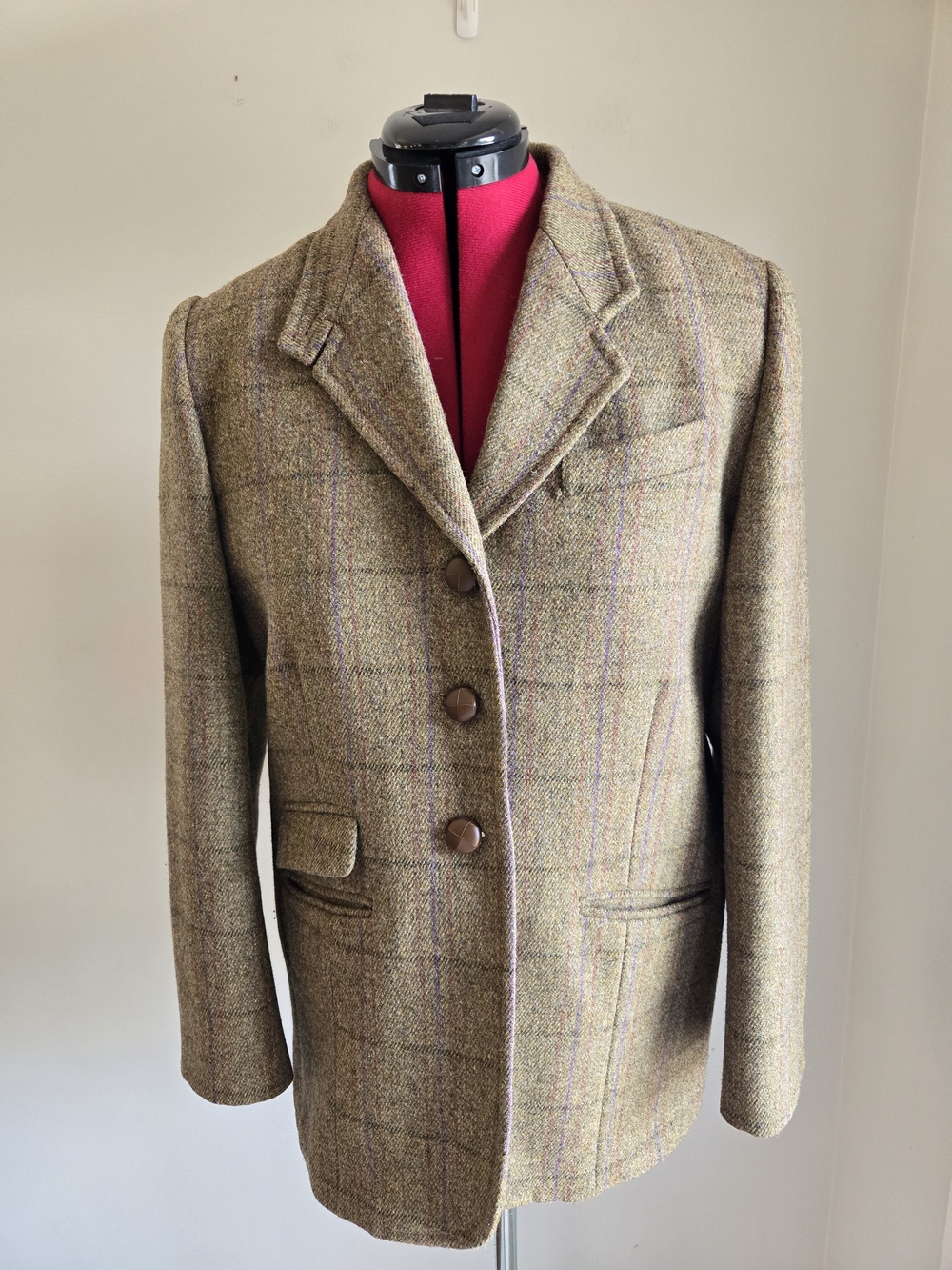 Pur Brown Tweed Plaid Women's Blazer
